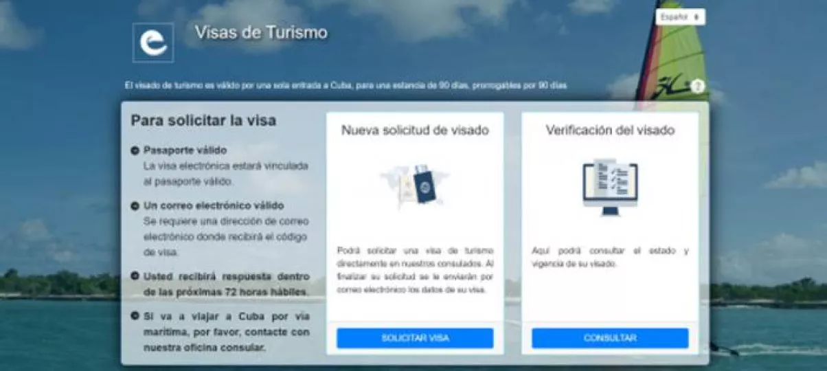 Plataforma de visas en Cuba