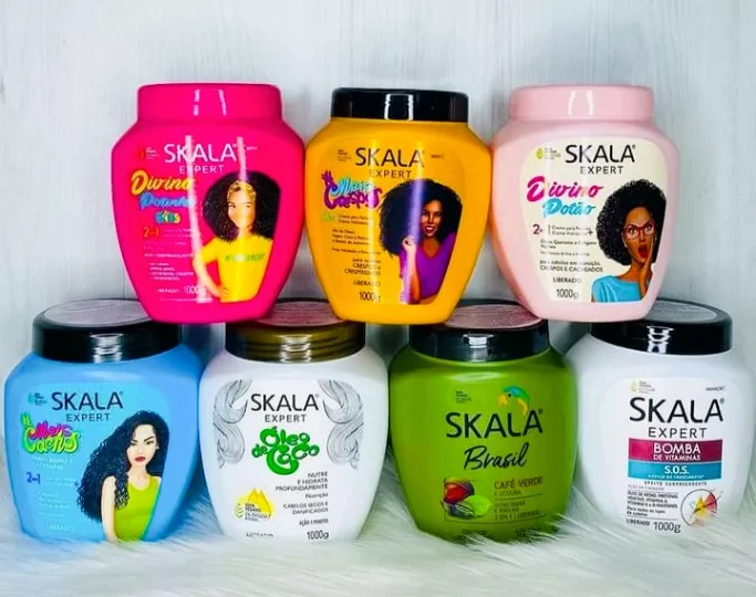 Productos para el cabello pertenecientes a la línea Skala