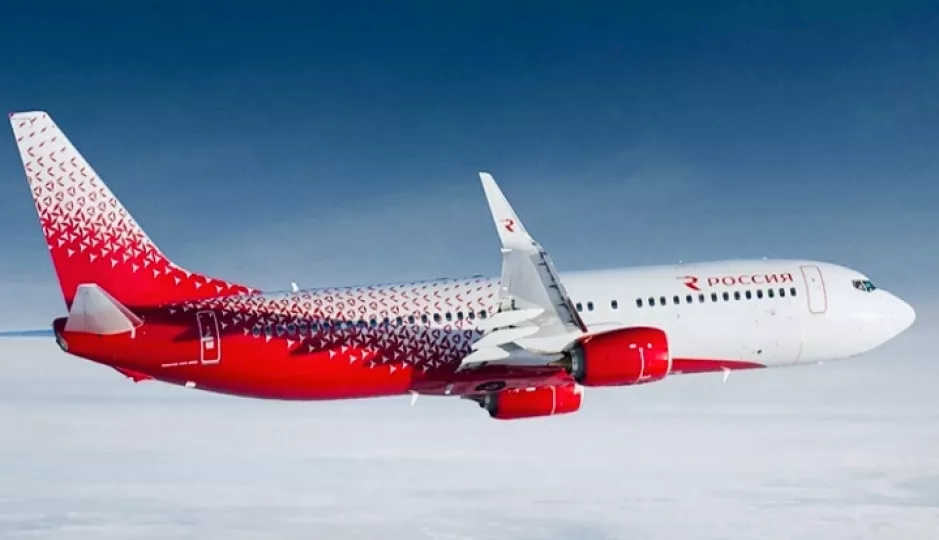 Imagen en vuelo de la aerolínea Rossiya
