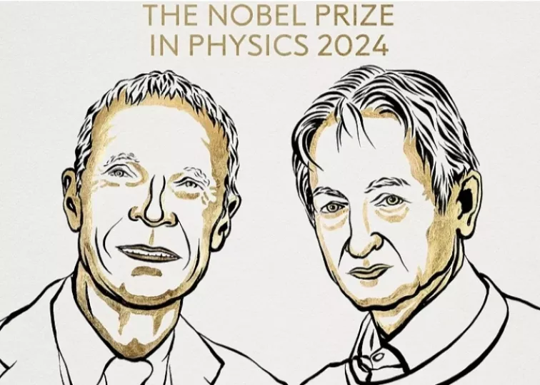 Dibujo de John Hopfield y Geoffrey Hinton.