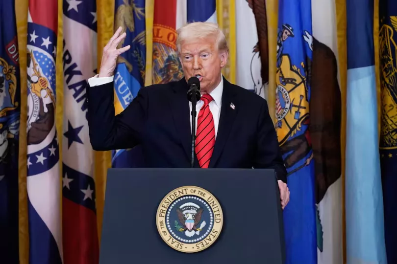 Trump durante un evento la semana pasada en la Casa Blanca