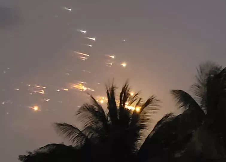 restos de un cohete de SpaceX