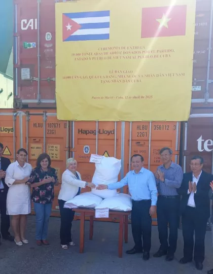 El donativo arribó a la Terminal de Contenedores Mariel