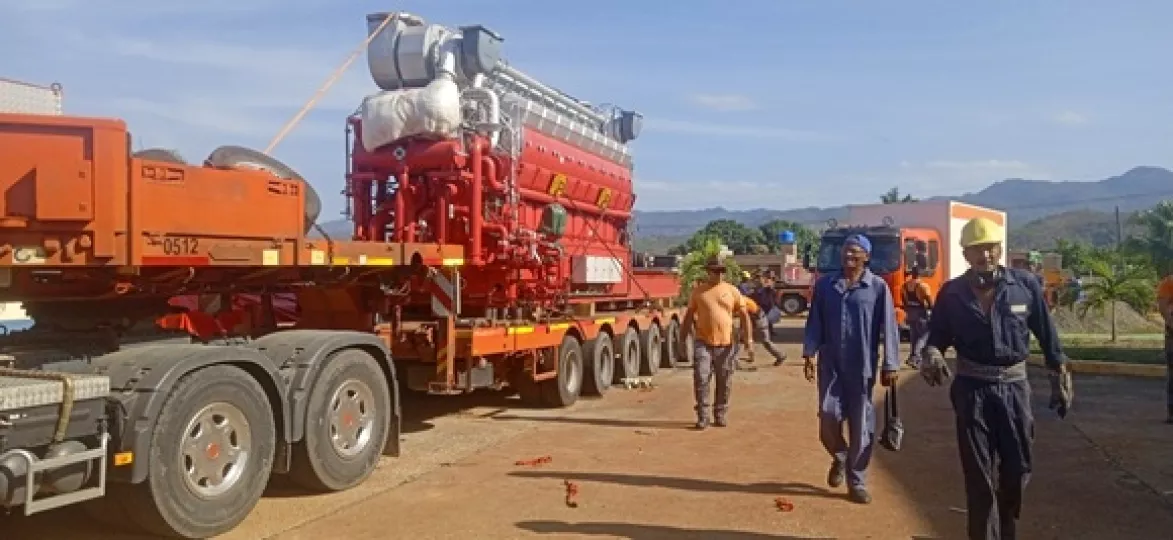 Reforzarán generación eléctrica en Cuba con nuevo motor chino