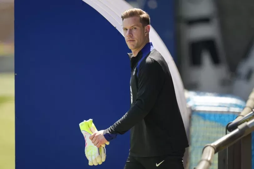 Marc-André ter Stegen, portero del F.C.Barcelona, en una imagen de archivo.