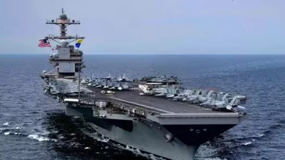 El portaviones USS Gerald R. Ford, el más grande construido por Estados Unidos.