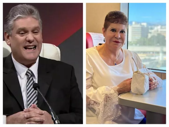 Alejandro Gil, exministro de Economía de Cuba (izq.) y su hermana María Victoria Gil, expresentadora de De La Gran Escena (der.).
