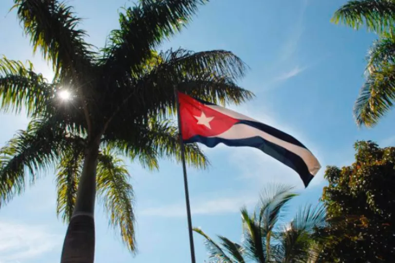 Imagen de archivo de la bandera cubana.