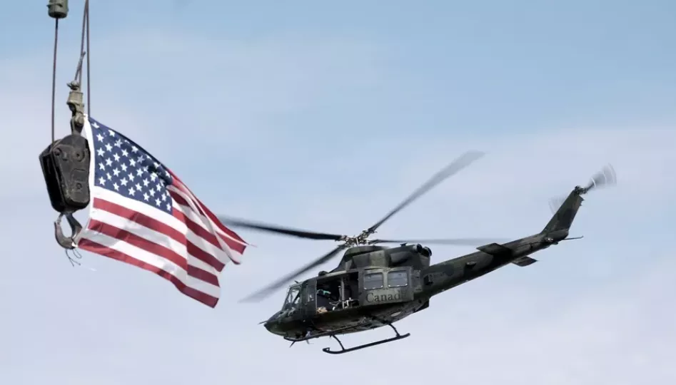 Un helicóptero canadiense en un ejercicio militar en junio pasado.