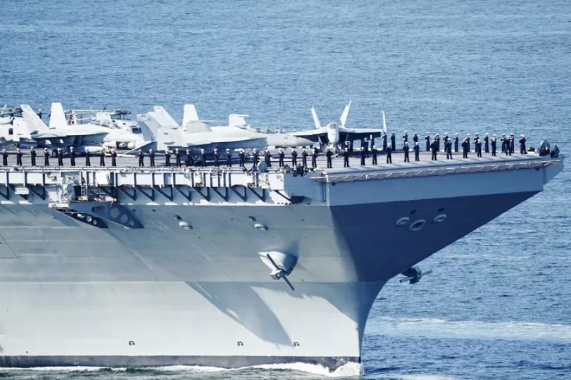 El USS Gerald R. Ford, portaaviones más grande de Estados Unidos.