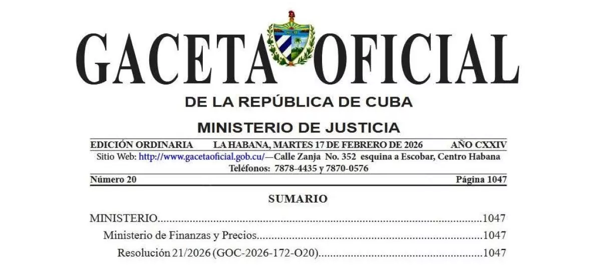 Gaceta Oficial de la República No. 20 de 17 de febrero de 2026 sobre Resolución No.21 del MINCIN.
