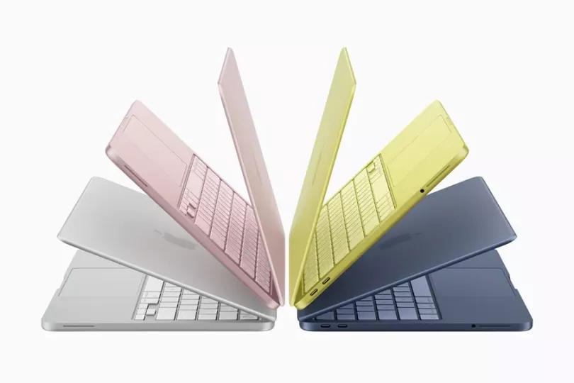 Gama de colores en que estará disponible el nuevo MacBook Neo.