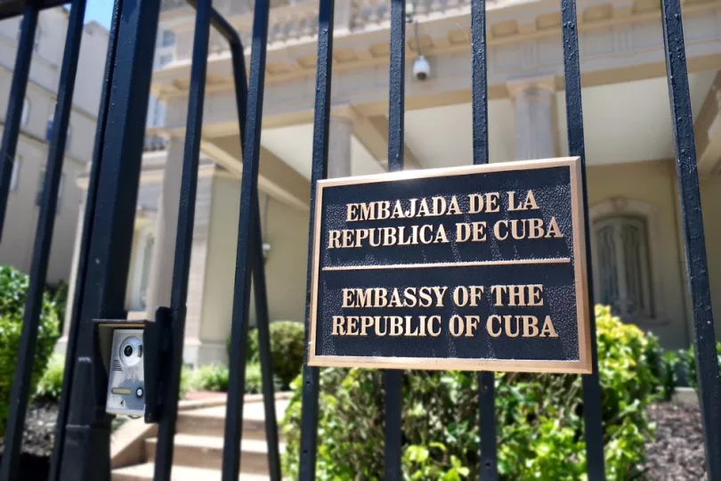 Imagen de archivo de la embajada de Cuba en Washington.