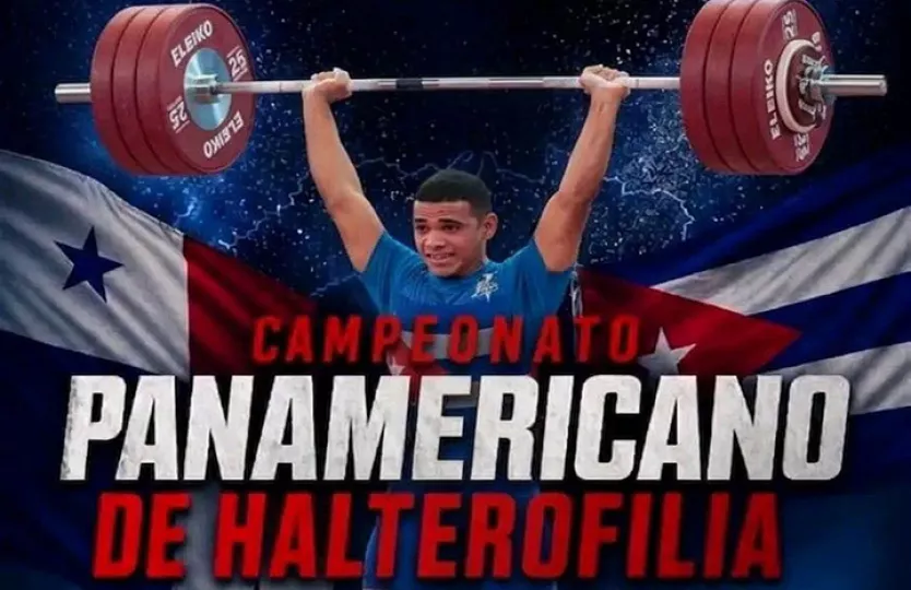 Levantador de pesas cubano compitiendo en el Campeonato Panamericano Senior de Halterofilia 2026