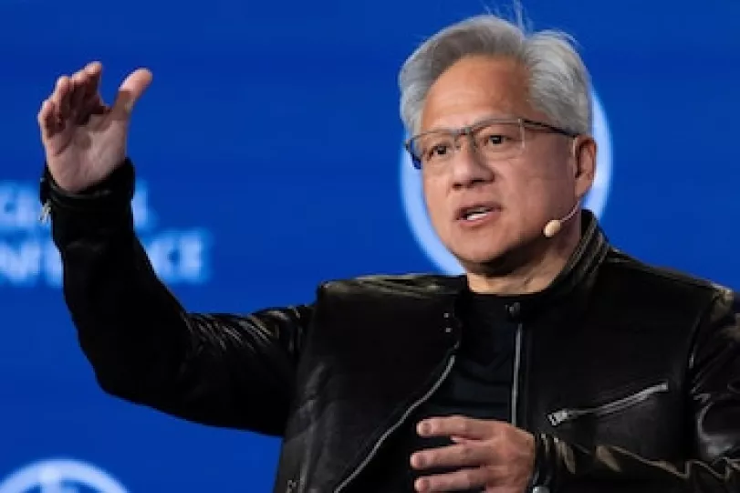 Jensen Huang, CEO de Nvidia, en una ceremonia de graduación.