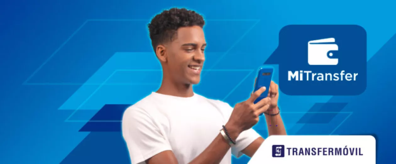 Imagen representativa de la aplicación Transfermóvil y el logo de ETECSA.