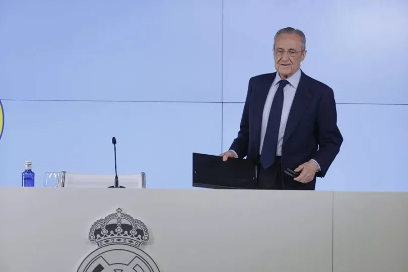 Imagen de Florentino Pérez durante una rueda de prensa.