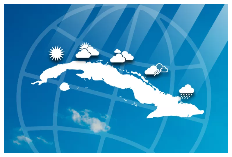Imagen del pronóstico meteorológico de la Agencia Cubana de Noticias