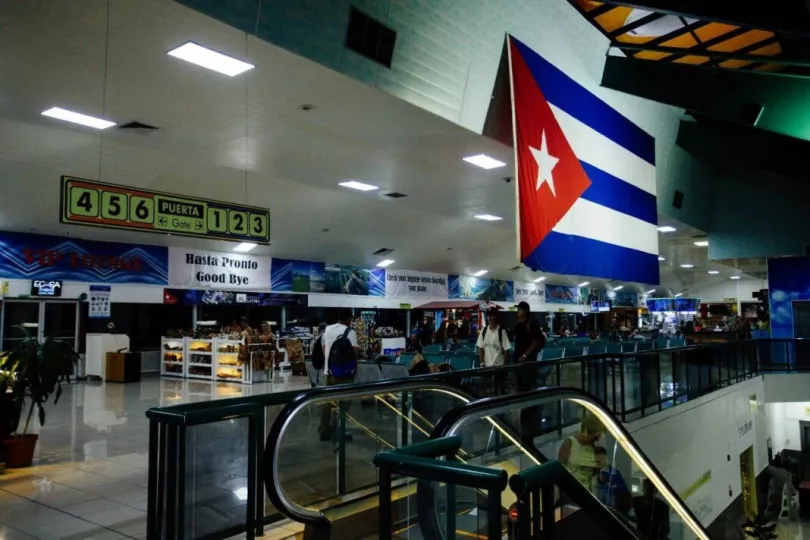 Vista exterior del Aeropuerto Internacional Juan Gualberto Gómez Ferrer en Varadero.