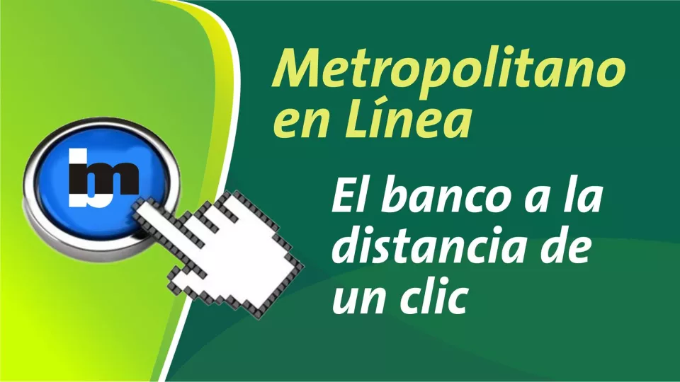 Logotipo y sede del Banco Metropolitano en Cuba.