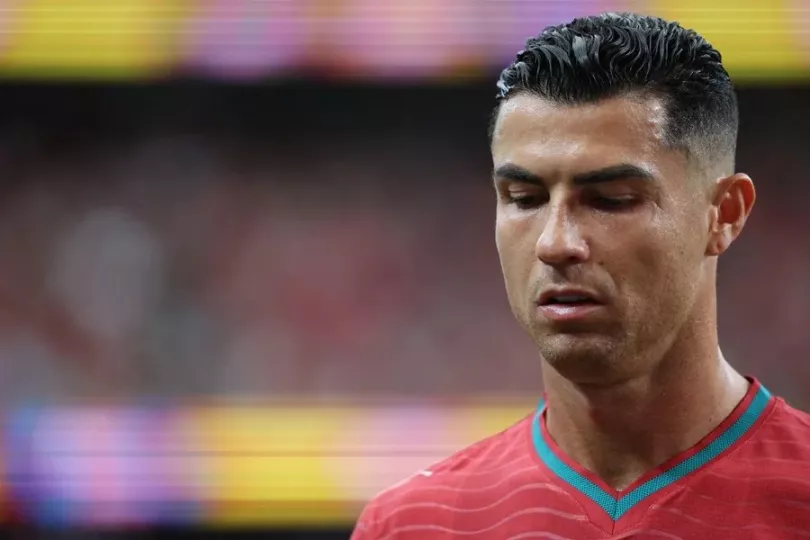 Fotografía de archivo de Cristiano Ronaldo durante un partido internacional.