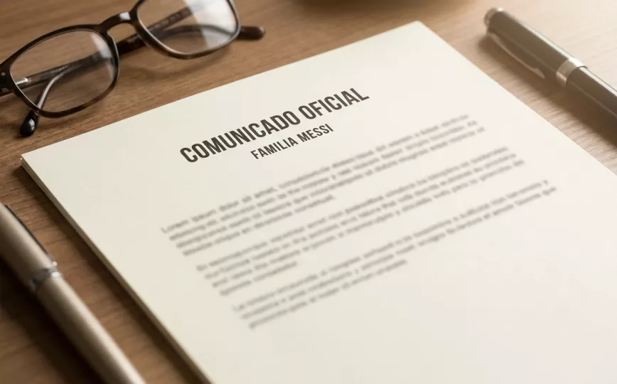 Comunicado oficial emitido por la familia Messi sobre la salud de Jorge Messi.