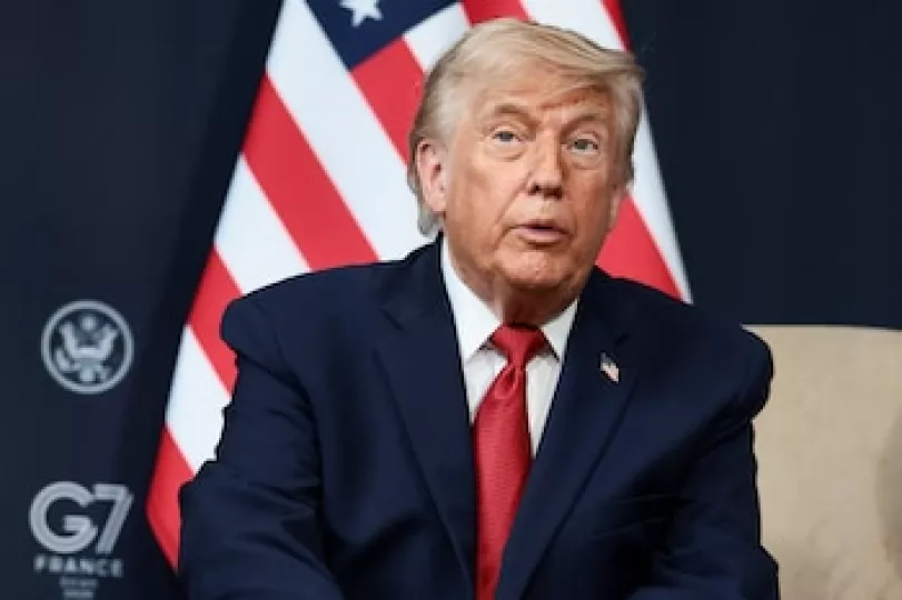 Donald Trump durante una intervención en la cumbre del G7 en Evian.
