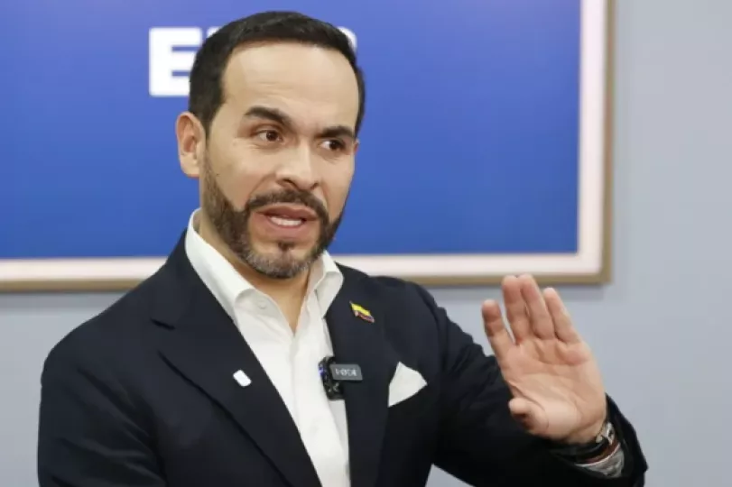 El presidente electo de Colombia, Abelardo De la Espriella, durante un acto público.
