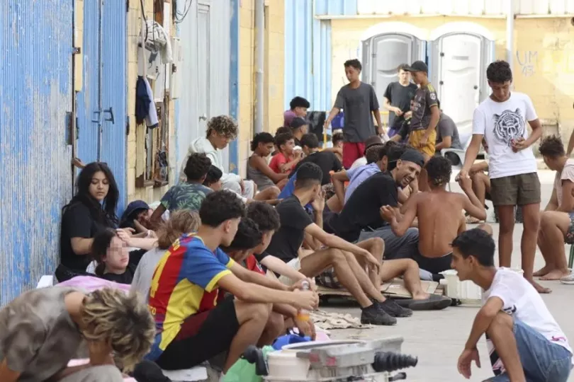 Vista de la zona fronteriza del Tarajal en Ceuta tras la crisis migratoria.