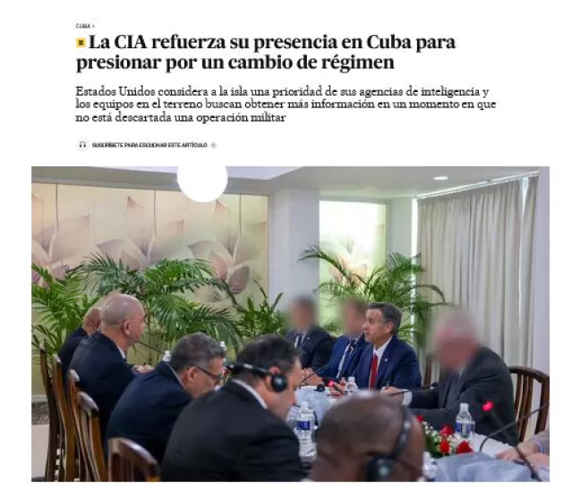 Fotografía de archivo que ilustra la denuncia sobre las actividades de la CIA contra Cuba.