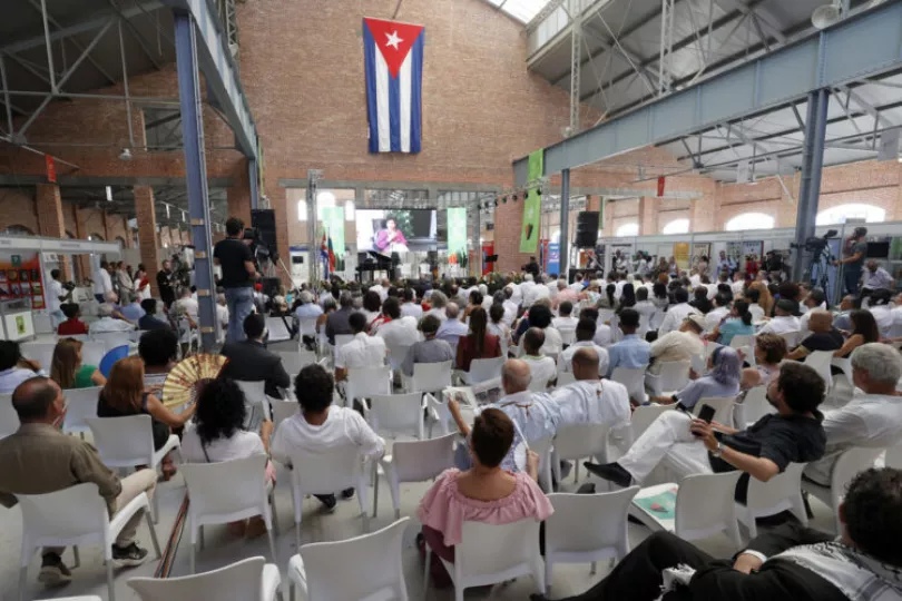 Fotografía de la inauguración oficial de la 34.ª Feria Internacional del Libro de La Habana 2026.