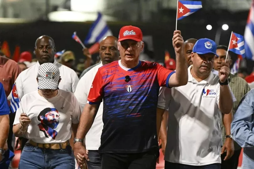 Fotografía del presidente cubano Miguel Díaz-Canel en un acto oficial.