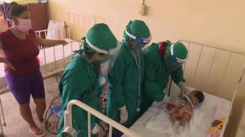Representación visual de un centro médico o servicio de salud en el contexto cubano.