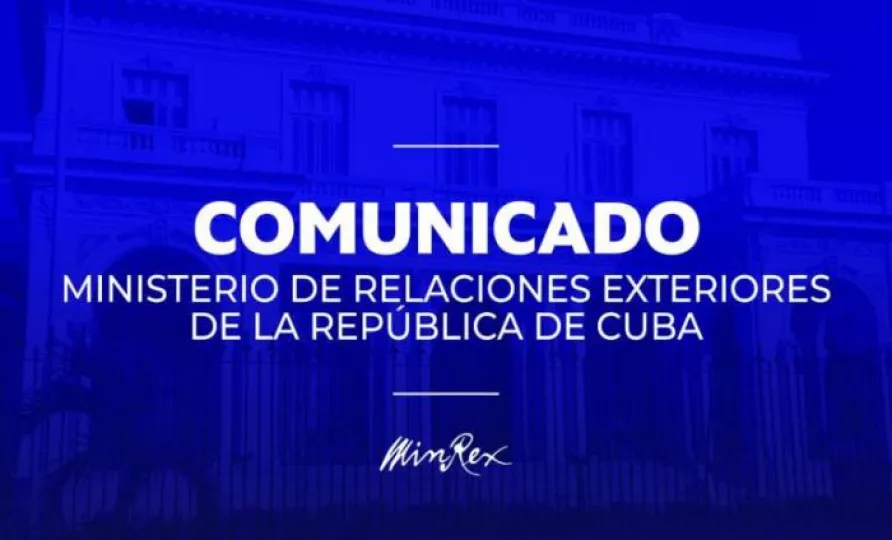 Sello oficial del Ministerio de Relaciones Exteriores de Cuba.