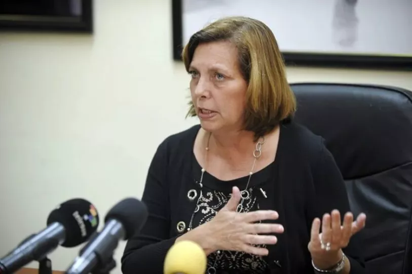 La viceministra de Exteriores de Cuba, Josefina Vidal, durante una intervención oficial.