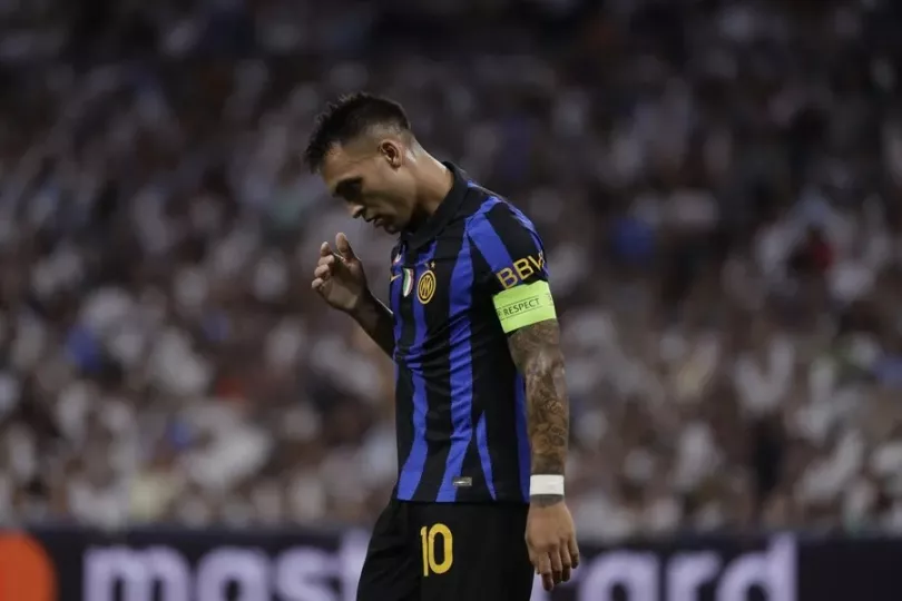 El delantero Lautaro Martínez vistiendo la camiseta del Inter de Milán.