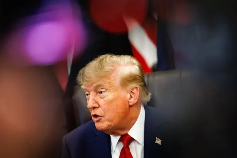 El presidente Donald Trump durante una comparecencia sobre asuntos estratégicos relacionados con Groenlandia.