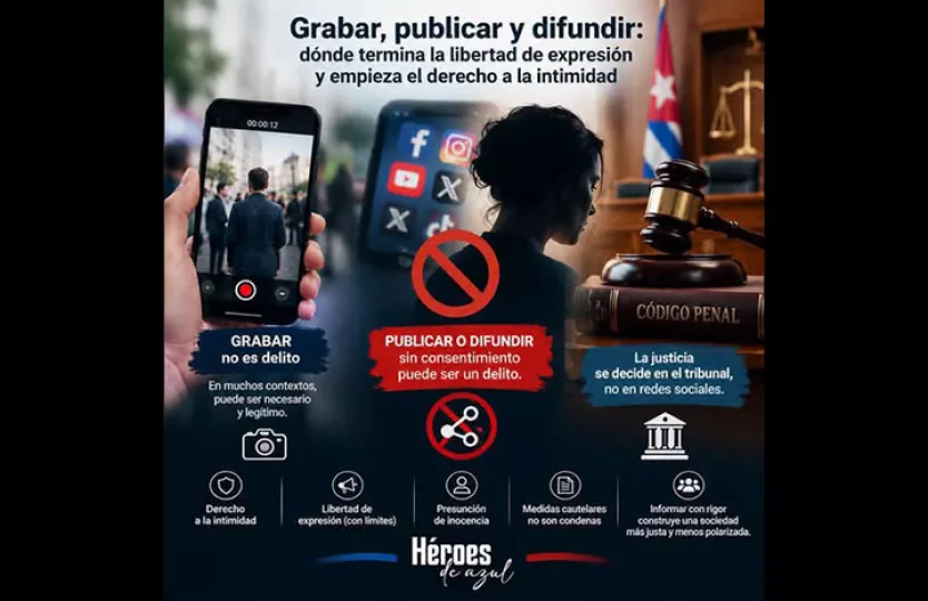 Logotipo y elementos gráficos relacionados con el Ministerio del Interior de Cuba en redes sociales.