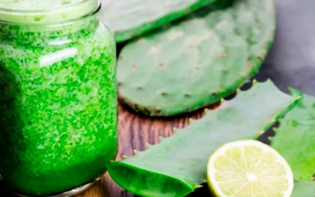 Jugo verde con sábila 