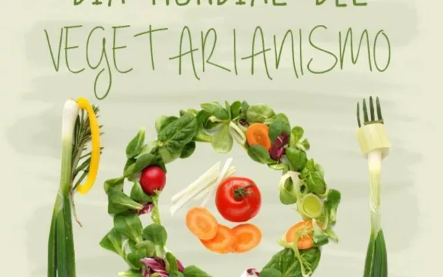 Cartel dedicado al Día Mundial del Vegetarianismo 