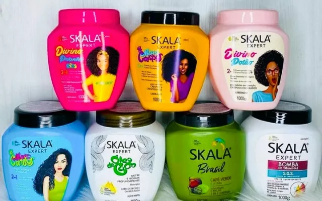 Productos para el cabello pertenecientes a la línea Skala