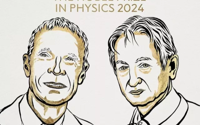 Dibujo de John Hopfield y Geoffrey Hinton.