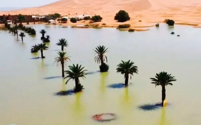 Desierto del Sahara bajo el agua por vez primera en 50 años