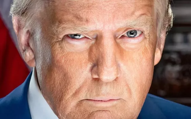 Retrato presidencial de Donald Trump durante su segundo mandato.