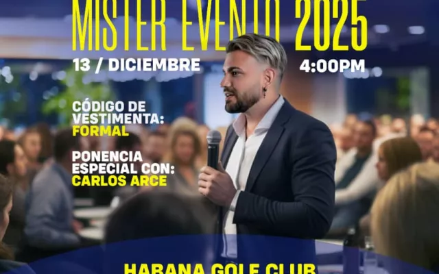 La cita tendrá lugar el 13 de diciembre, desde las 4:00 p.m. hasta las 7:00 p.m.  en el icónico Habana Golf Club.