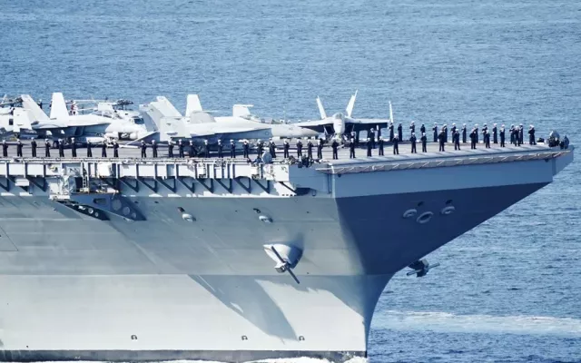 El USS Gerald R. Ford, portaaviones más grande de Estados Unidos.