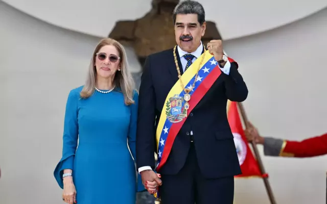 Cilia Flores y Nicolás Maduro. Foto: Juan Barreto/AFP