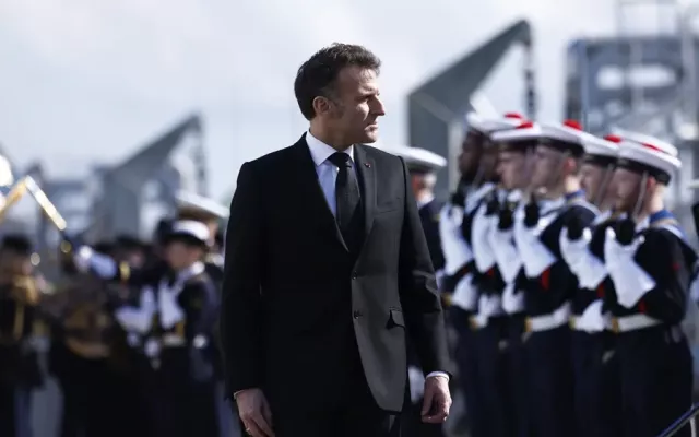 Fotografía del presidente francés, Enmanuel Macron, este lunes.