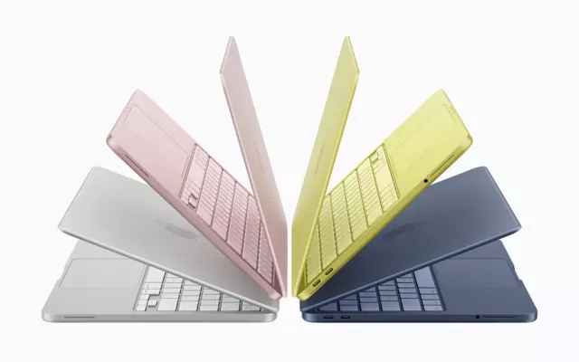 Gama de colores en que estará disponible el nuevo MacBook Neo.