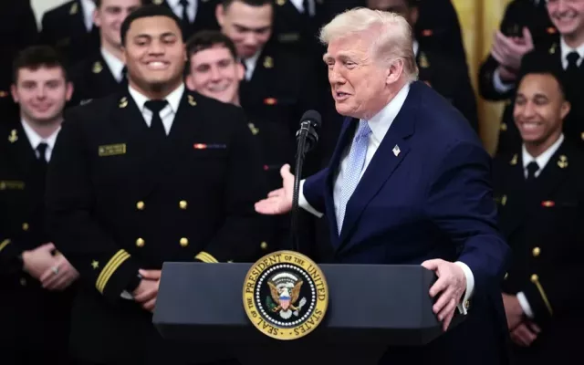 El presidente estadounidense, Donald Trump, en una rueda de prensa el pasado 20 de marzo.